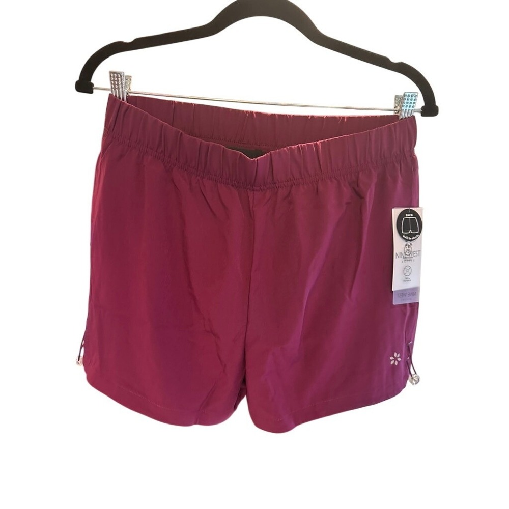 Nine‎ West Active Womens Berry Pink Built-in Liner Running Shorts Size M NWT